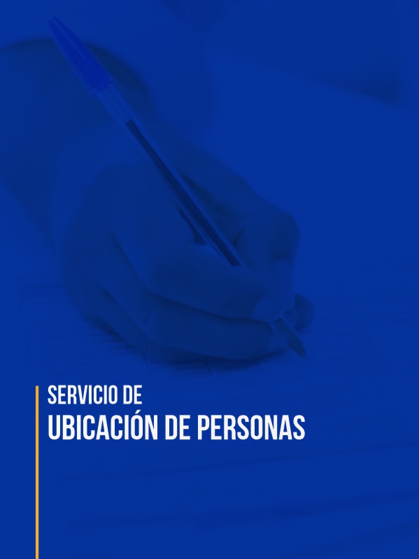 SERVICIO DE UBICACION DE PERSONAS